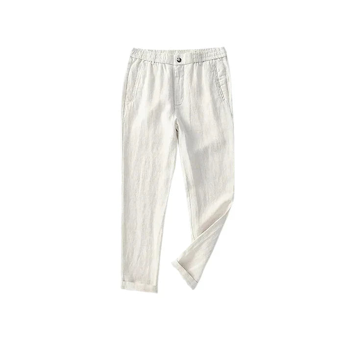 Calça de Linho Masculina Forllini FL010 em linho nobre, elegante e confortável.