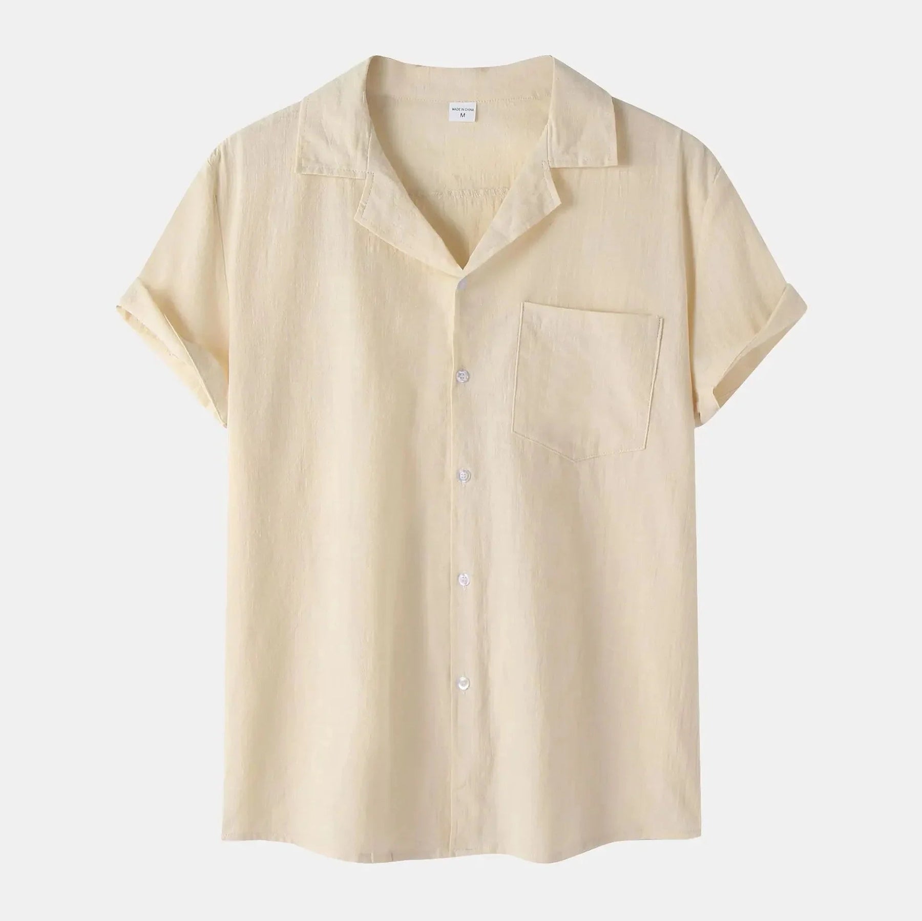 Camisa de Linho Masculina Forllini FL002 em linho premium, elegante e confortável.