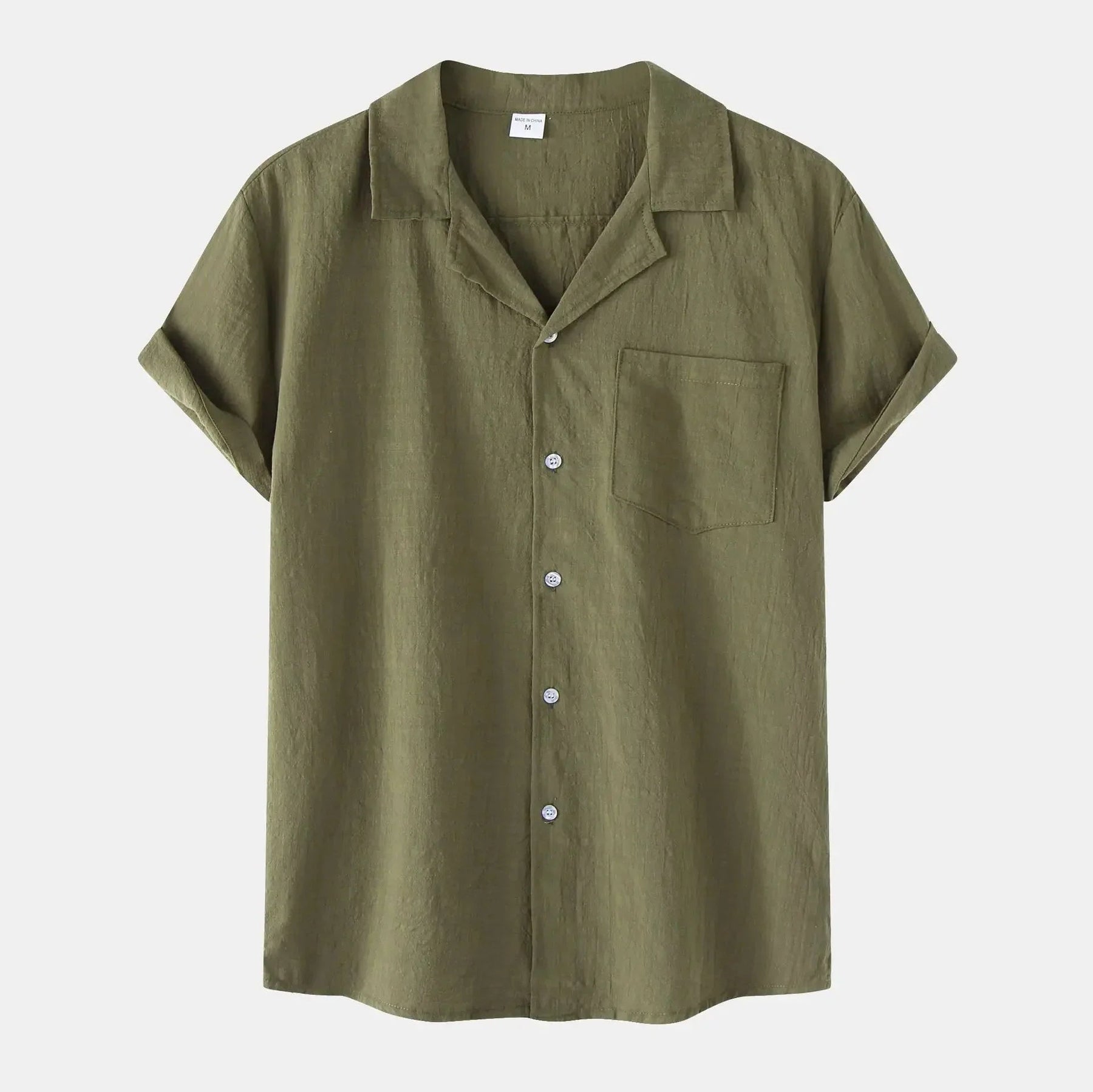 Camisa de Linho Masculina Forllini FL002 em linho premium, elegante e confortável.