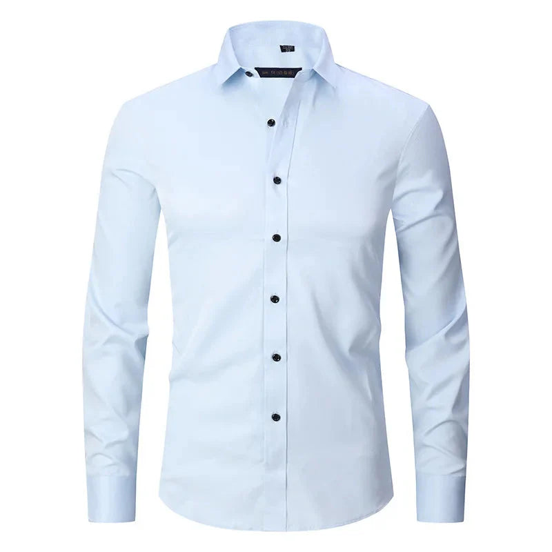 Camisa Social de Algodão Masculina Forllini FL142 em modelagem slim fit