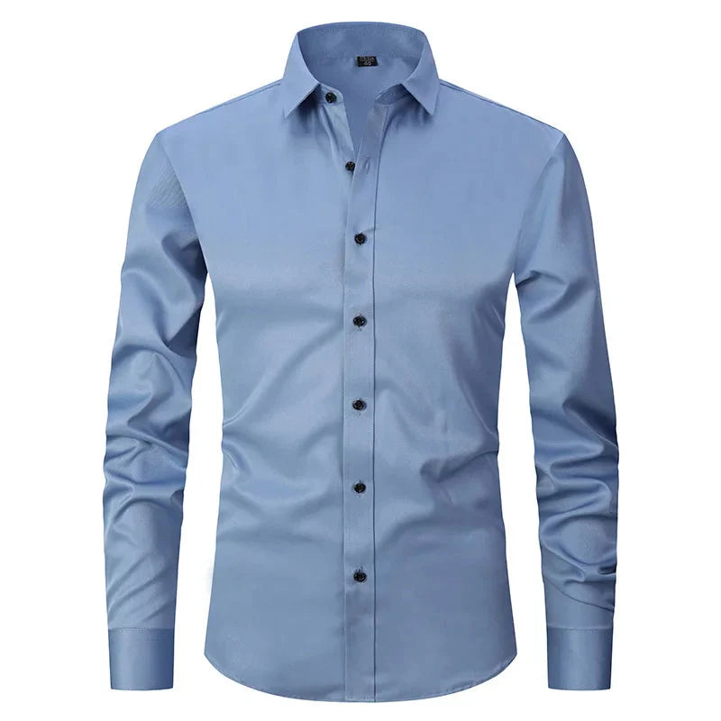 Camisa Social de Algodão Masculina Forllini FL142 em modelagem slim fit