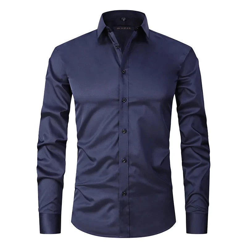 Camisa Social de Algodão Masculina Forllini FL142 em modelagem slim fit