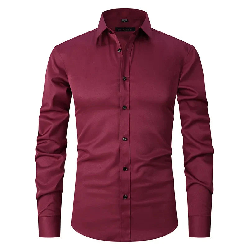 Camisa Social de Algodão Masculina Forllini FL142 em modelagem slim fit