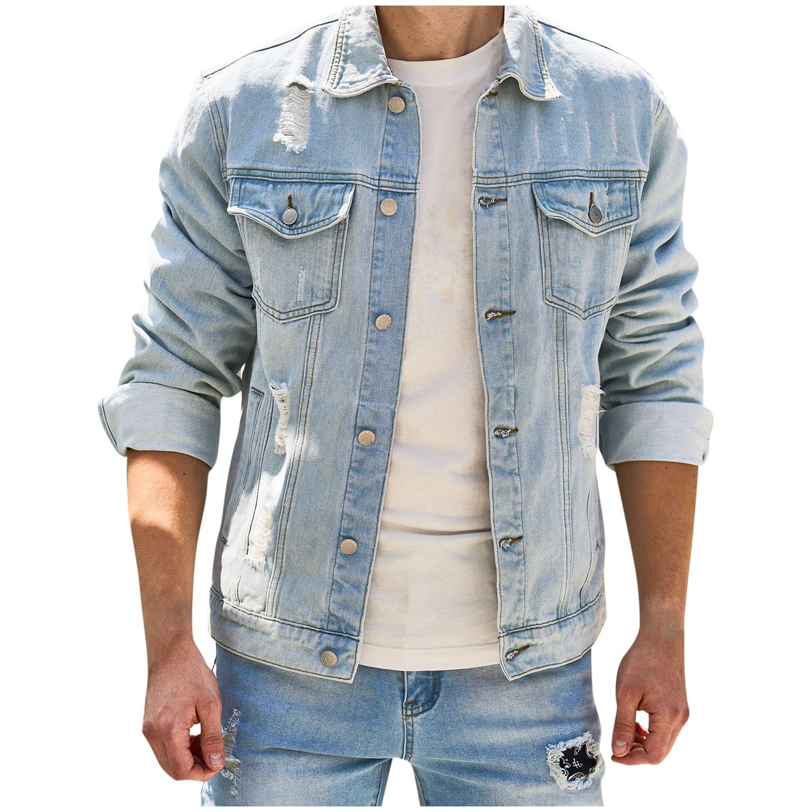 Jaqueta Jeans Masculina Forllini FL158 em jeans premium com design moderno