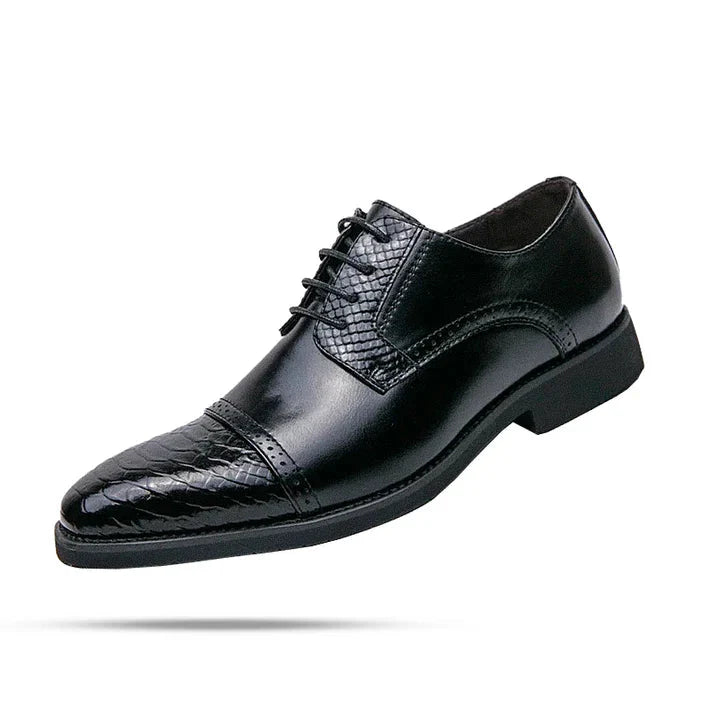 Sapato Masculino Derby Forllini FL362 em couro texturizado, disponível em branco, marrom e preto.