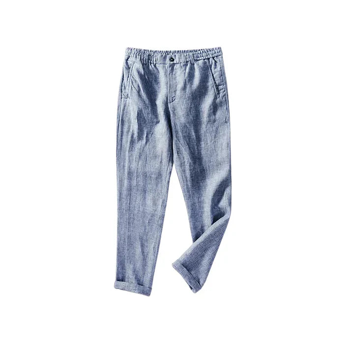Calça de Linho Masculina Forllini FL010 em linho nobre, elegante e confortável.