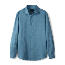 Camisa de Linho Lisa Masculina Forllini FL347 em fundo neutro.
