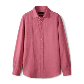 Camisa de Linho Lisa Masculina Forllini FL347 em fundo neutro.
