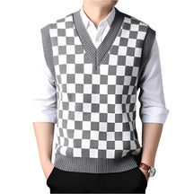 Colete Masculino Tricot Xadrez Forllini FL400 em tricot premium com padrão xadrez clássico.