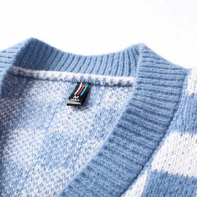 Colete Masculino Tricot Xadrez Forllini FL400 em tricot premium com padrão xadrez clássico.