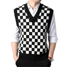 Colete Masculino Tricot Xadrez Forllini FL400 em tricot premium com padrão xadrez clássico.
