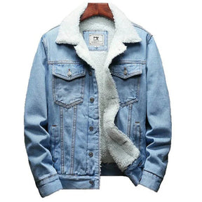 Jaqueta Jeans Masculina Forllini FL097 em jeans francês com forro de lã