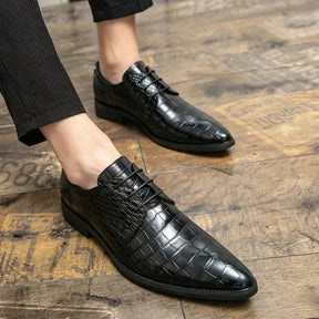 Sapato Masculino Derby em Couro Forllini FL363 em preto e marrom