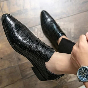 Sapato Masculino Derby em Couro Forllini FL363 em preto e marrom