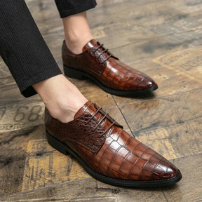 Sapato Masculino Derby em Couro Forllini FL363 em preto e marrom