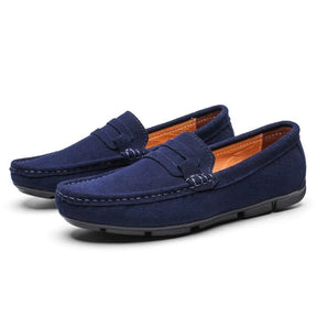 Sapato Mocassim Masculino de Camurça Forllini FL314 em close-up
