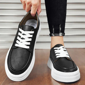 Tênis Masculino em Couro Forllini FL304 nas cores marrom e preto.